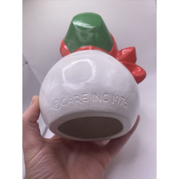 Ceramic Snow woman with Bonnet Vintage Gare Inc 1976 Handpainted Christmas - Picture 5 of 6